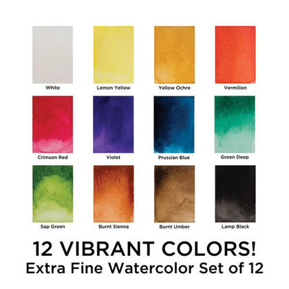 ACUARELA SURTIDA X 12 MARIES E-1336B 