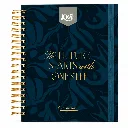 Agenda premium azul marino con detalles dorados.webp