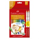 Lápis De Cor Jumbo 12 Cores E 2 Lápis Grafite Faber Castell