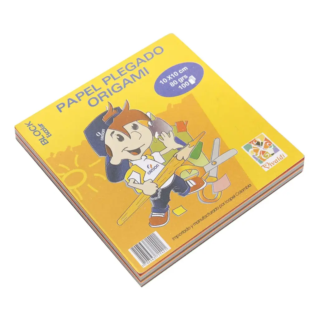 [001577] BLOCK ORIGAMI 10 X 10 CM 80 GR 100HJ ICOPEL 