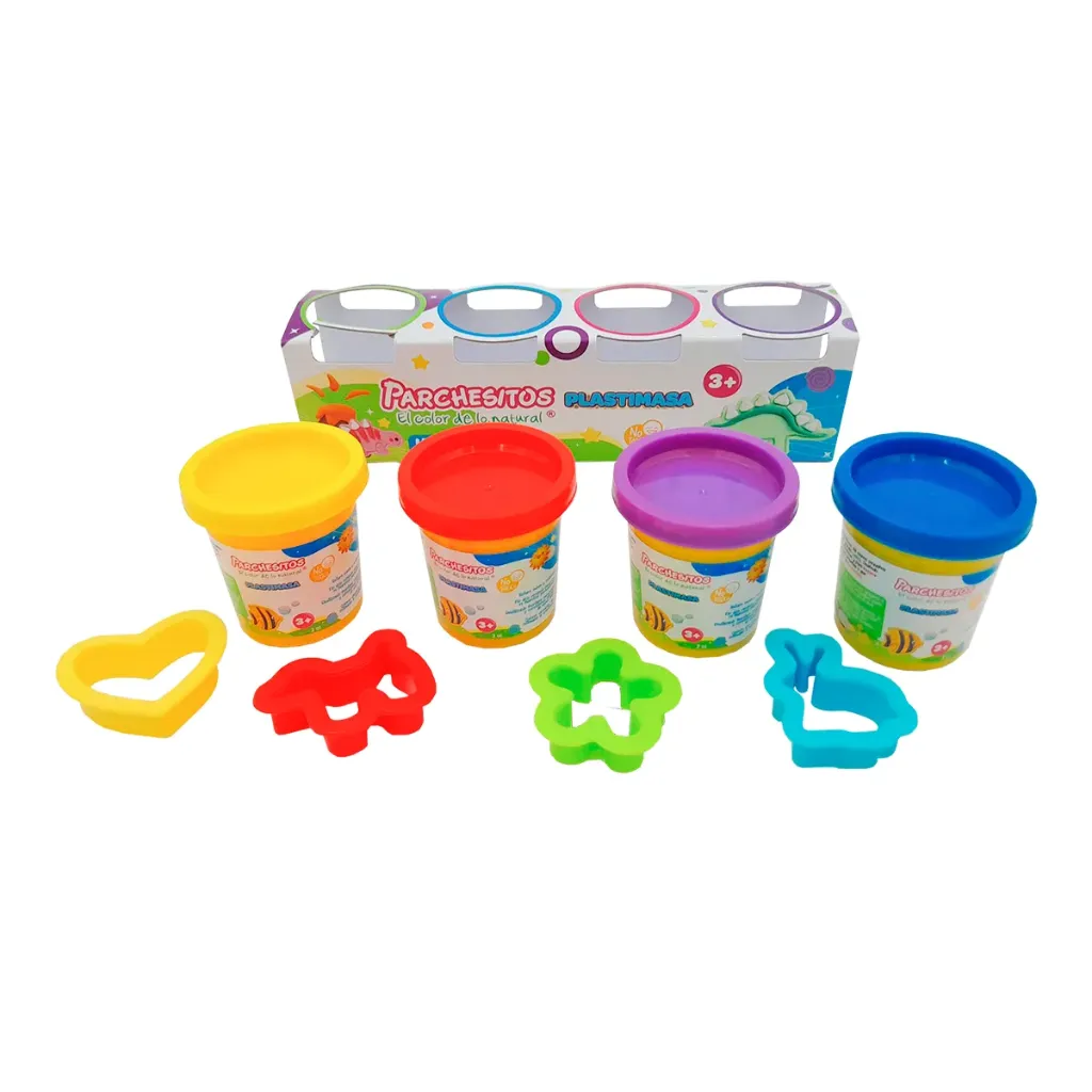 [028836] PLASTIMASA X 4 BÁSICO PARCHESITOS