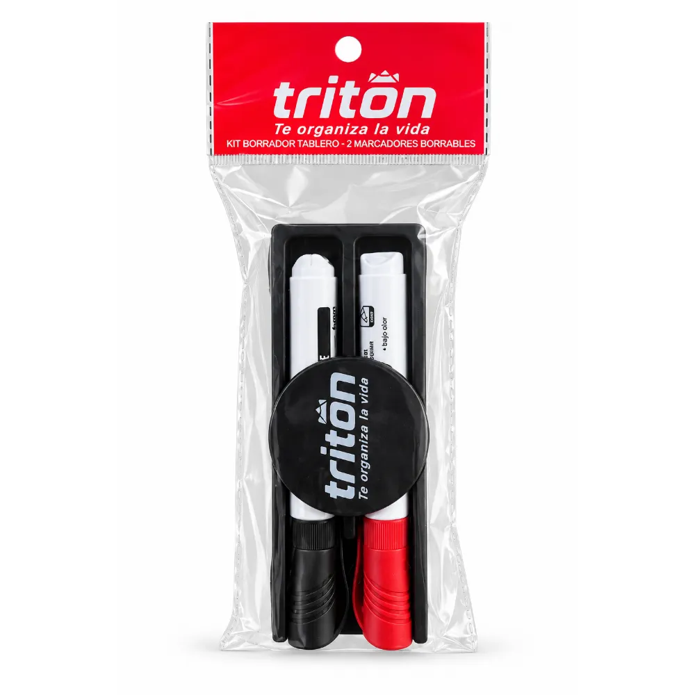 [028994] KIT BORRADOR TABLERO + 2 MARCADORES BORRABLES 5363 TRITON