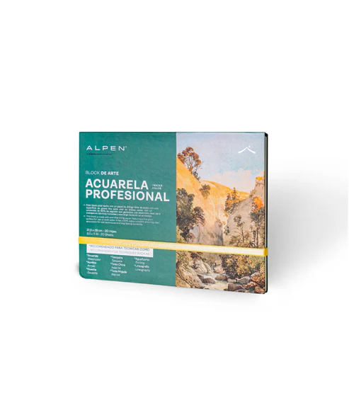 BLOCK ARTE ACUARELA PROFESIONAL 300GR 21.5X28CM 20HJS ALPEN