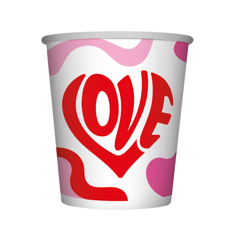 [028926] VASO ESTAMPADO 9 ONZAS X 8 UND SEMPERTEX (Love)