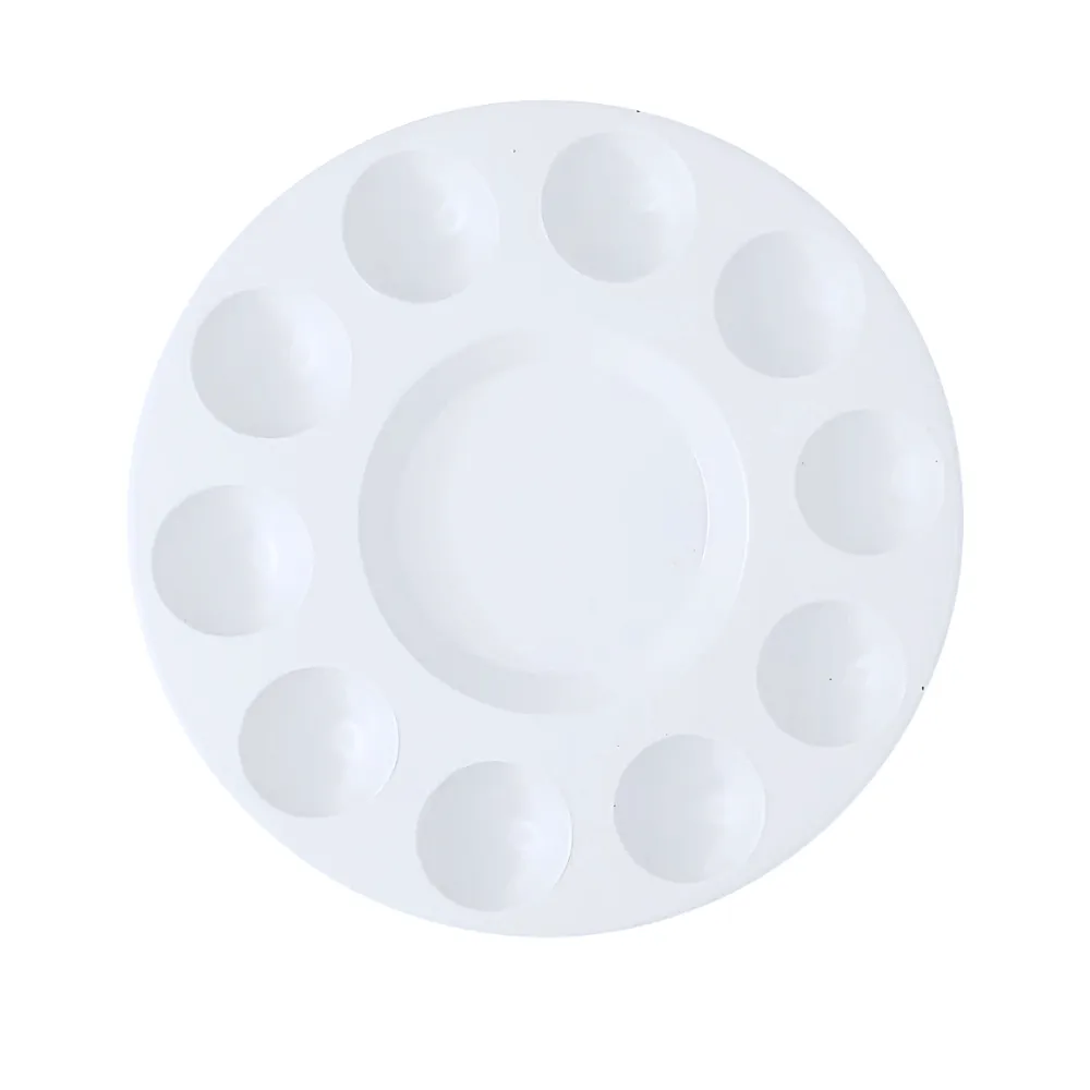 [022022] PALETA MEZCLADORA REDONDA BLANCA 10 HUECOS