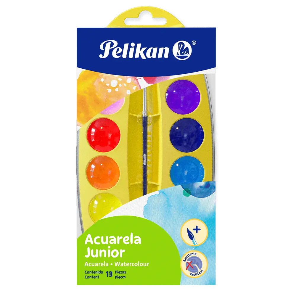 [008413] ACUARELA JUNIOR X 12 COLORES SURTIDOS PELIKAN