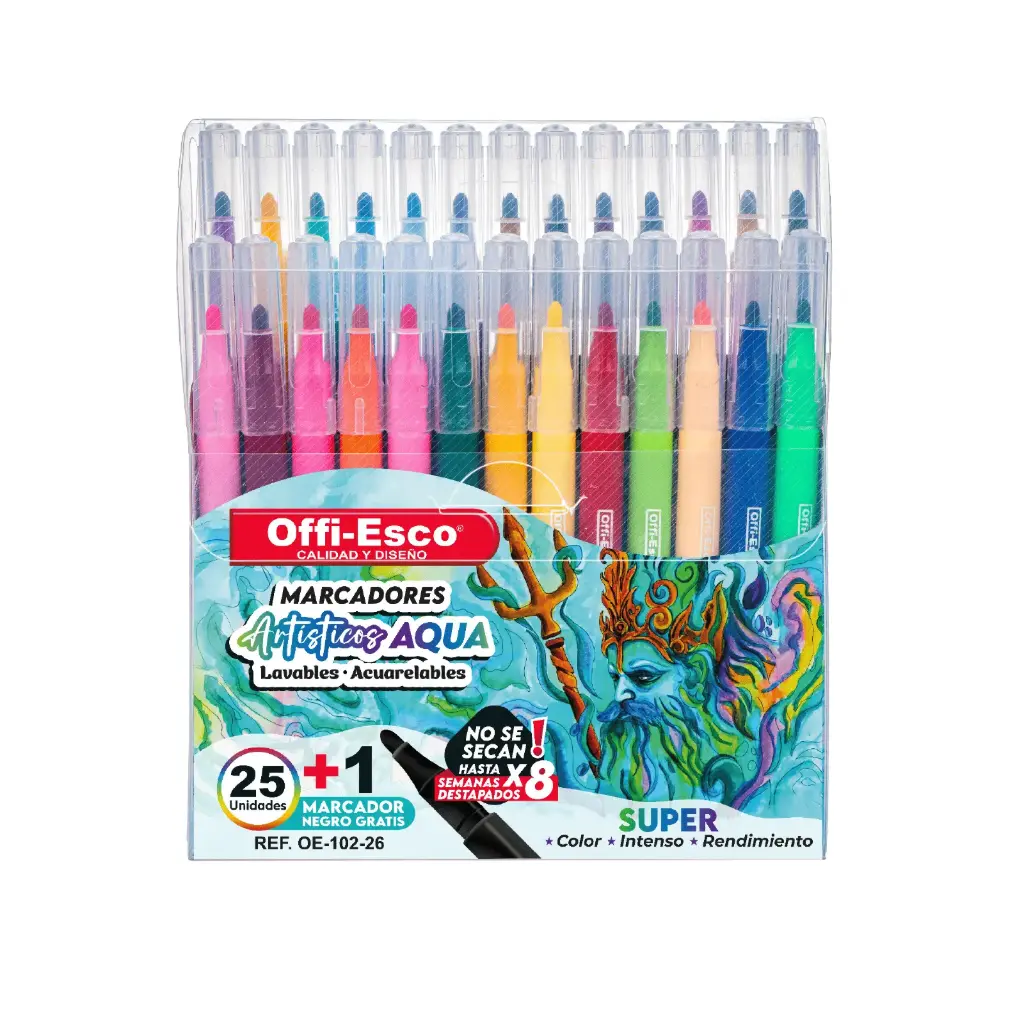 [029035] MARCADOR ARTISTICO AQUA X 12+1 UND OE-102