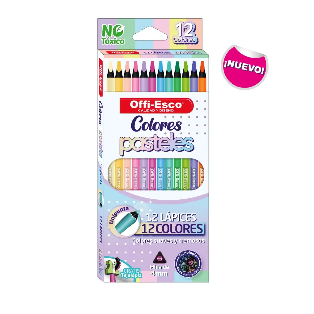 [004784] COLOR OE-136 TRIANG PASTEL X 12 4MM OFFIESCO