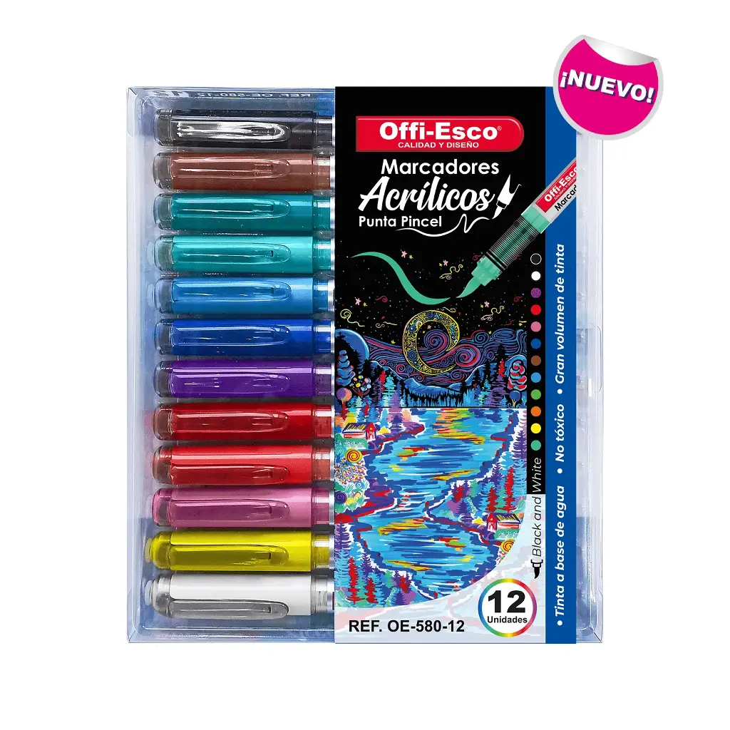 MARCADOR ACRILICO P/PINCEL X 12 OE-580
