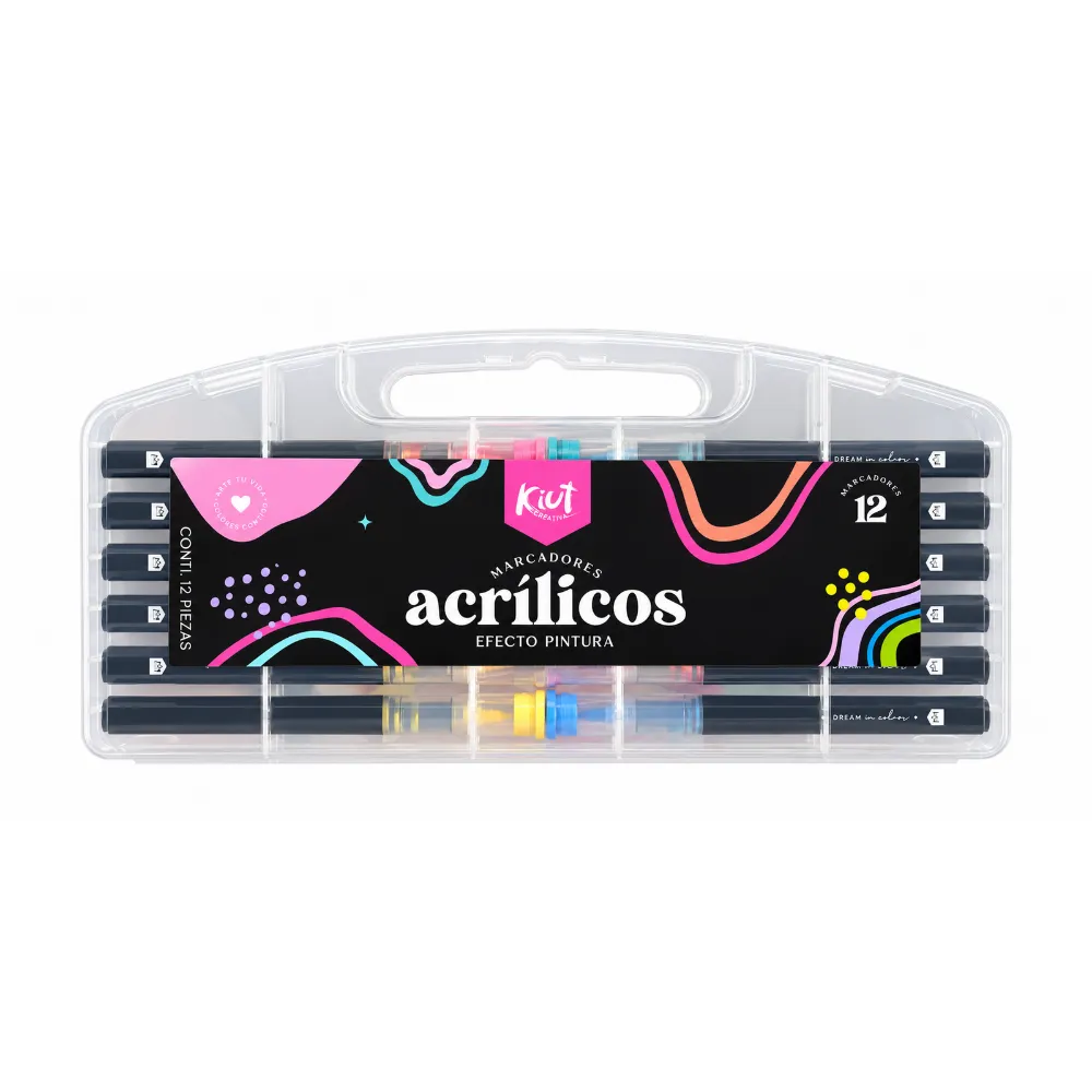MARCADORES ACRILICOS X 12 KIUT