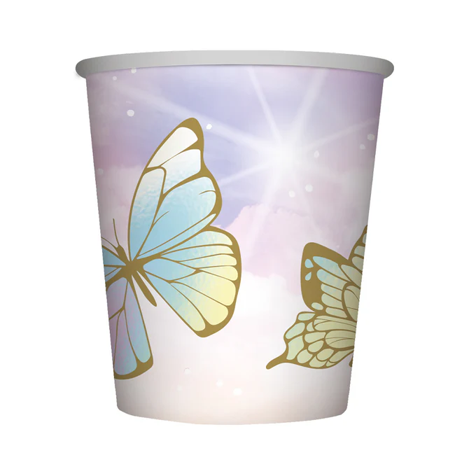 [029494] VASO ESTAMPADO 9 ONZAS X 8 UND SEMPERTEX (Mariposas Encantadas)