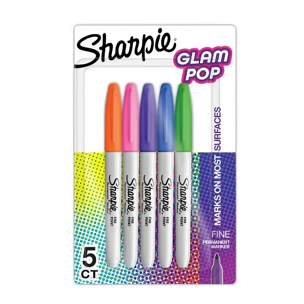 MARCADOR SHARPIE PUNTA FINA TARJETA X 5