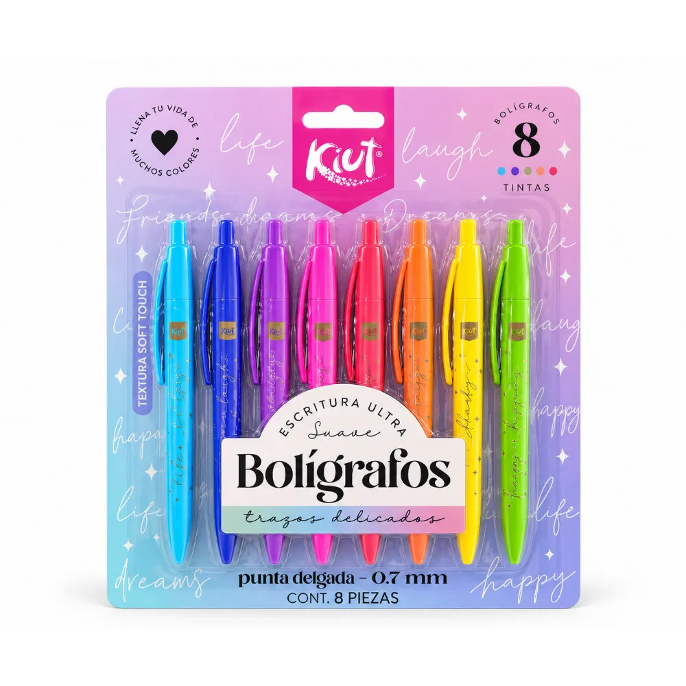 BOLIGRAFO SET X 8 BLISTER KIUT
