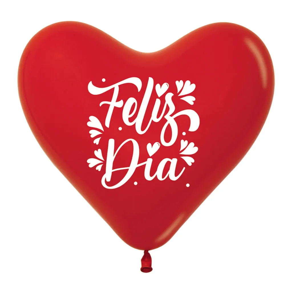 [018863] BOMBA R-12 IMPRESIÓN CORAZONES X 12 UND  (Feliz dia Rojo)