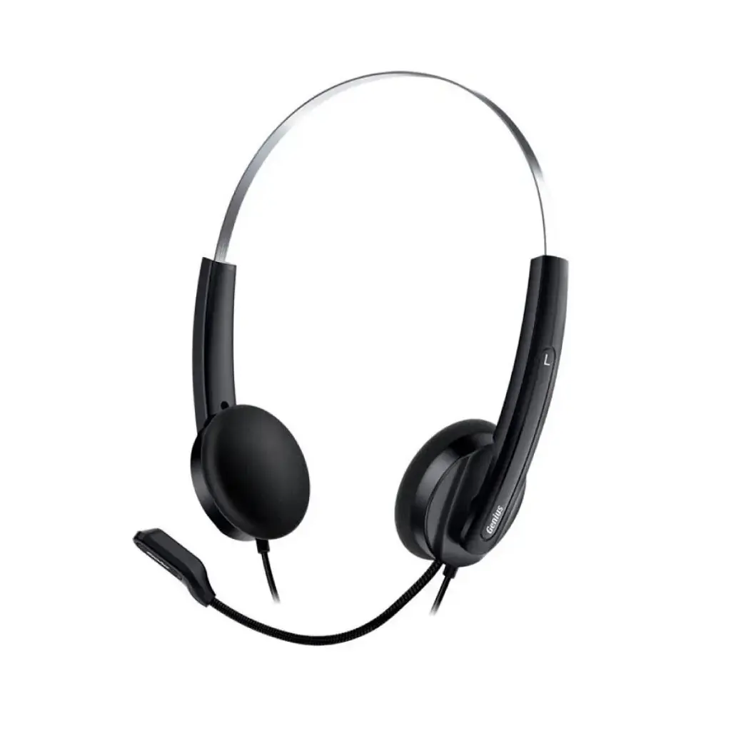 [022983] AUDIFONO DIADEMA ALAMBRICO NEGRO GENIUS HS-220U