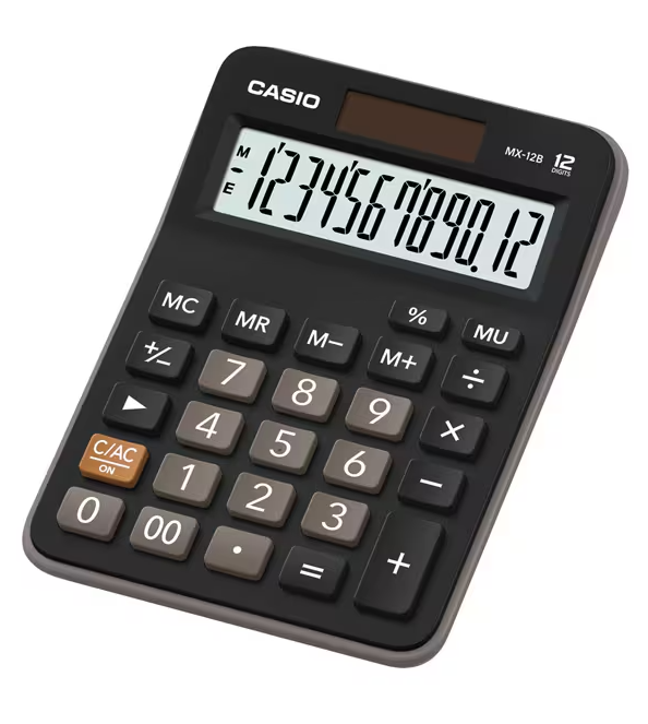 [012920] CALCULADORA CASIO MX-12B DE 12 DÍGITOS (Negro)