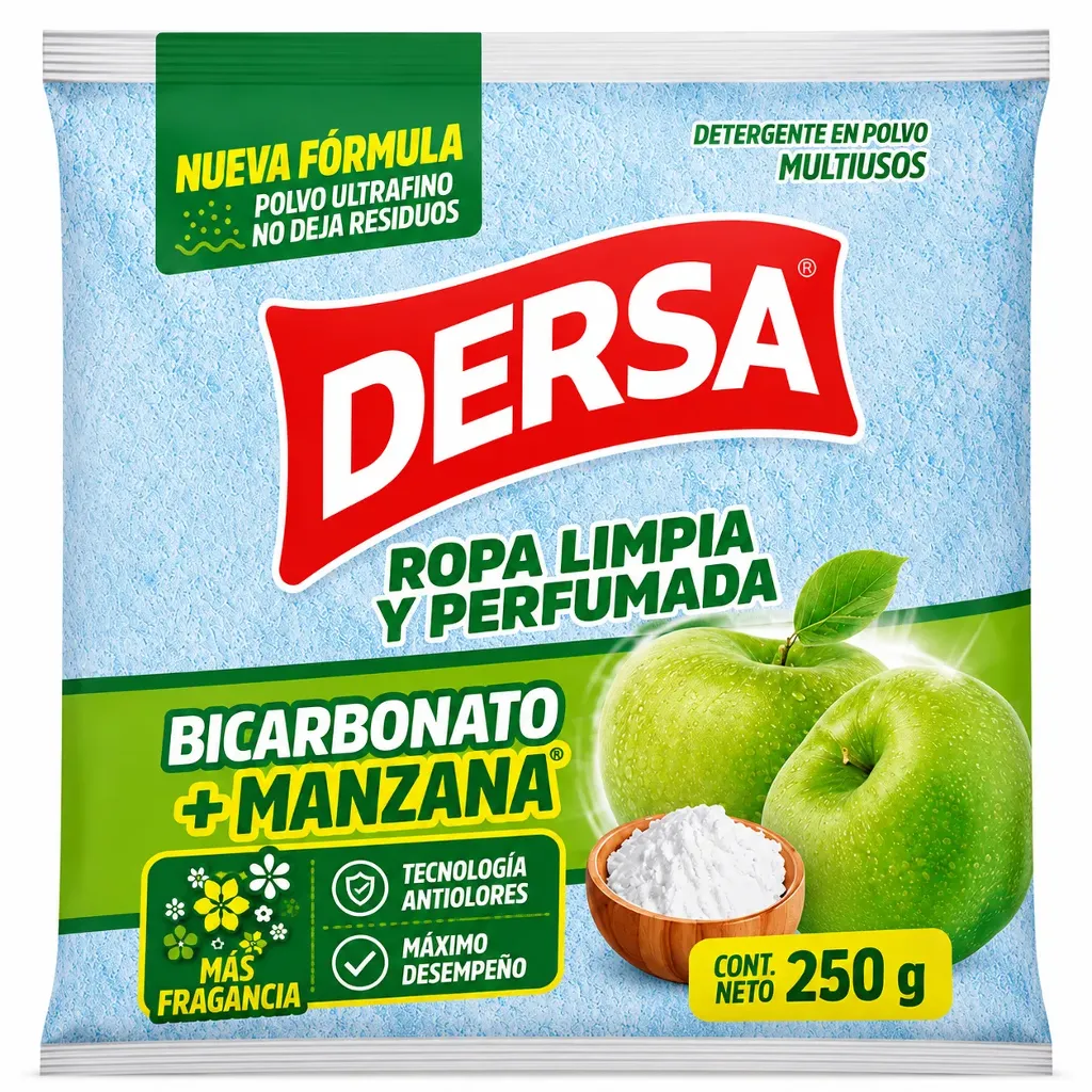 [014628] DETERGENTE EN POLVO DERSA X 250G AS (Manzana)