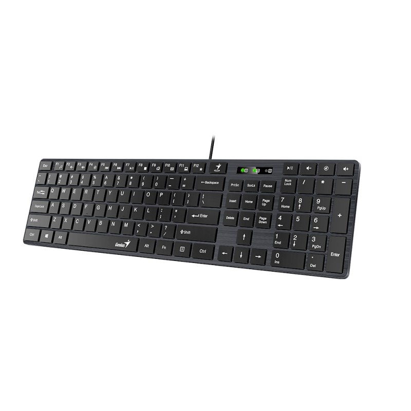[027775] TECLADO ALAMBRICO SLIMSTAR 126 GENIUS (Blanco)