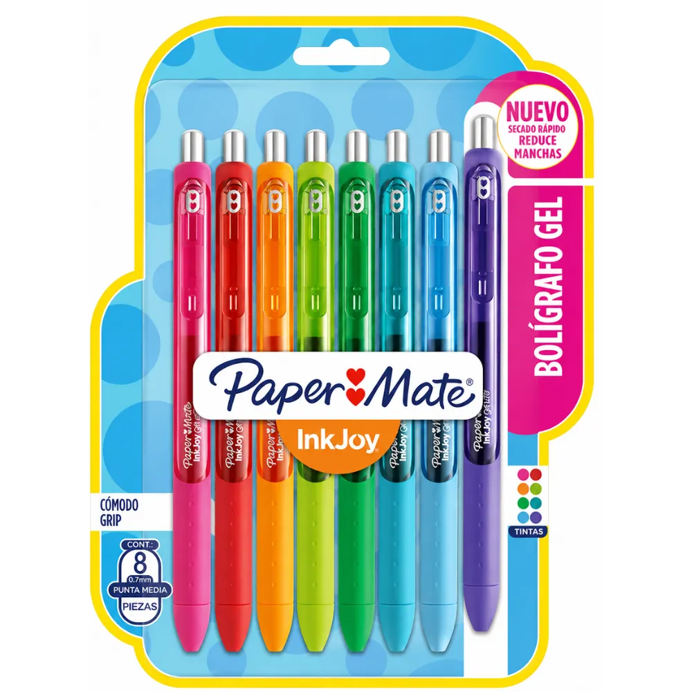 BOLIGRAFO INKJOY GEL RT X 6 UND PAPERMATE