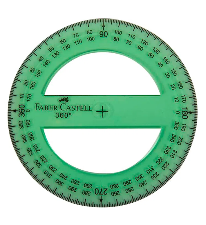 [001032] TRANSPORTADOR 360º FABER CASTELL