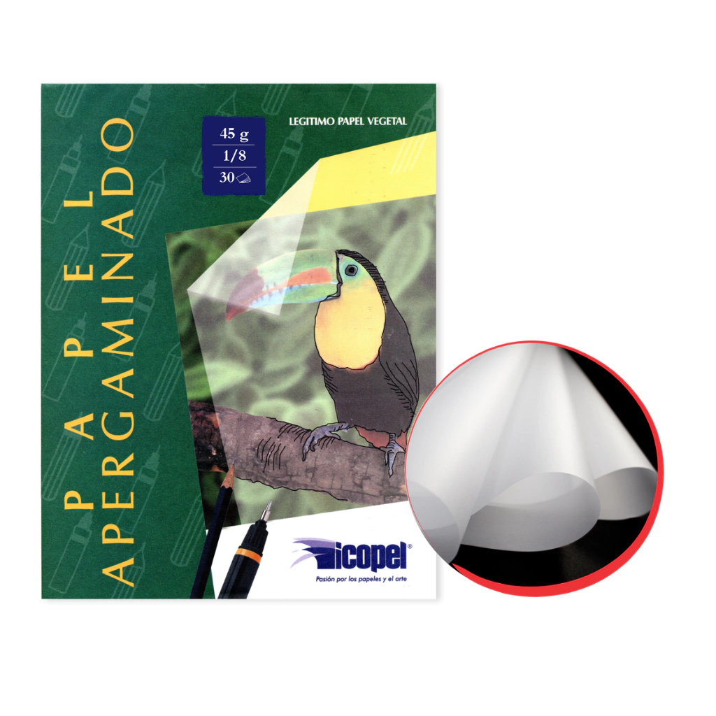 [001571] BLOCK CALCANTE APERGAMINADO OFICIO 42GRS 30HJS ICOPEL