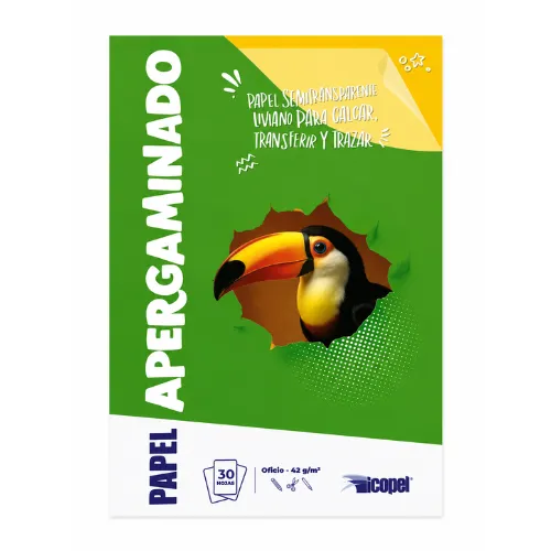 [001571] BLOCK CALCANTE APERGAMINADO OFICIO 42GRS 30HJS ICOPEL