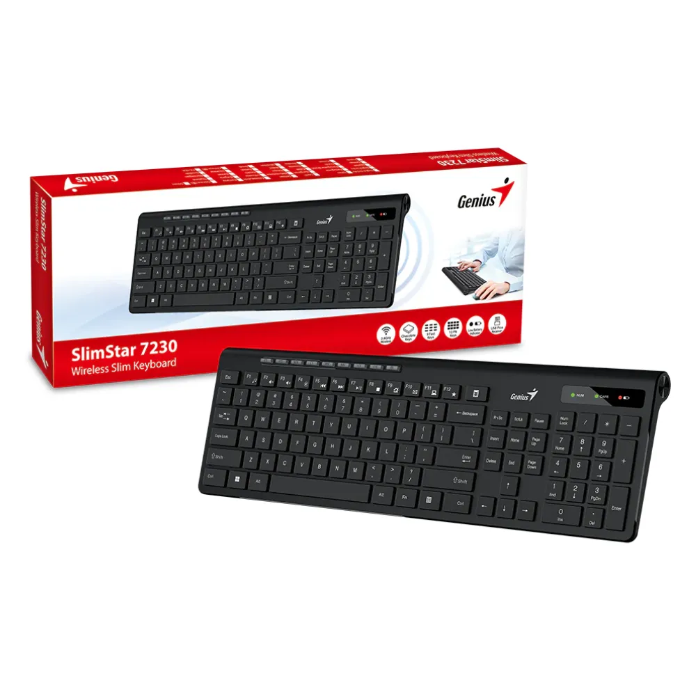 [023717] TECLADO INALAMBRICO SLIMSTAR 7230 GENIUS