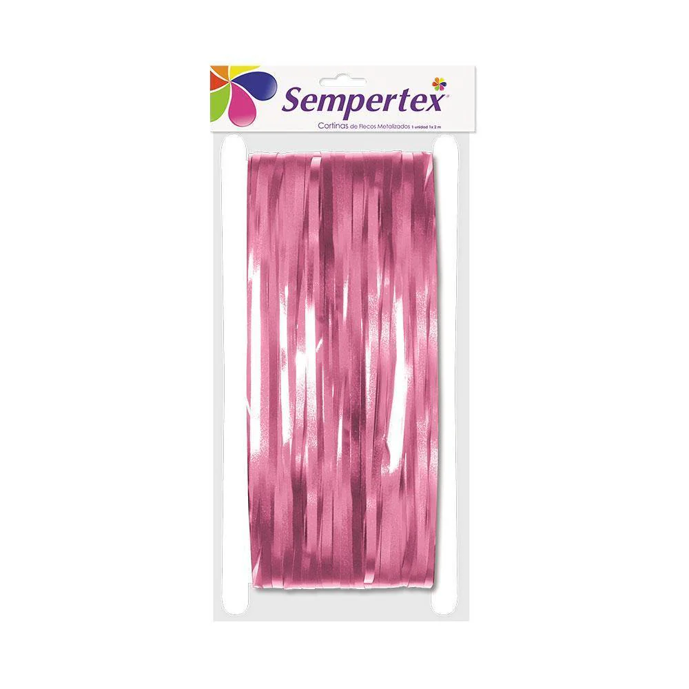 [019507] CORTINA METALIZADA 1X2M SEMPERTEX (Rosado)
