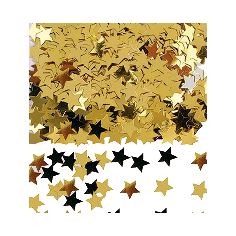 [017509] CONFETTI METALIZADO ESTRELLAS 15GRM (Dorado)