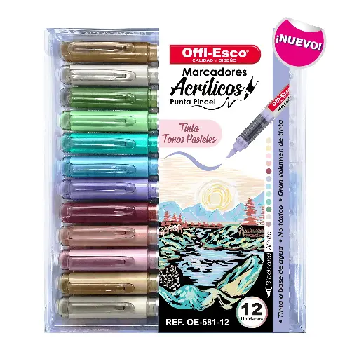 [004791] MARCADOR ACRILICO PASTEL P/PINCEL X 12 OE-581 