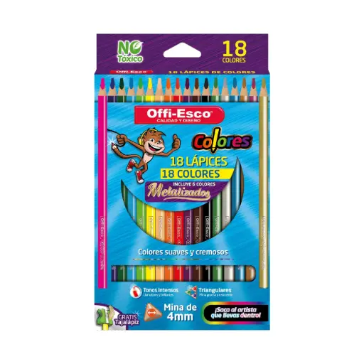 [021357] COLOR TRIANGULAR 4MM X 18 UND OE-141 OFFIESCO