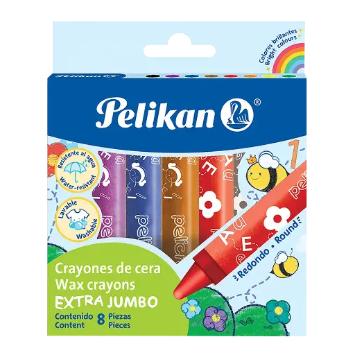 [007497] PELICRAYONES EXTRA JUMBO X 8 UND PELIKAN 