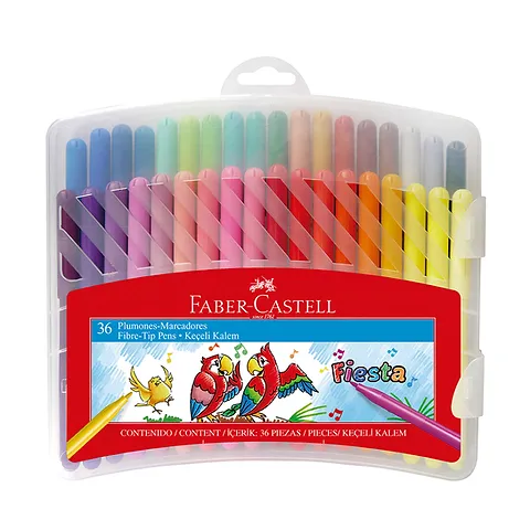 [016909] PLUMONES FIESTA X 36 FABER CASTELL